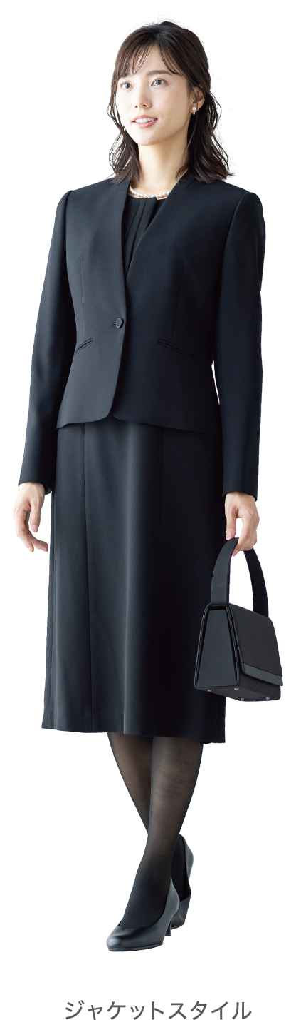スマートノーカラーフォーマル ジャケットスタイル