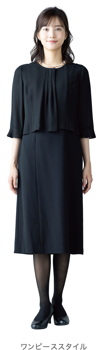 スマートノーカラーフォーマル ワンピーススタイル
