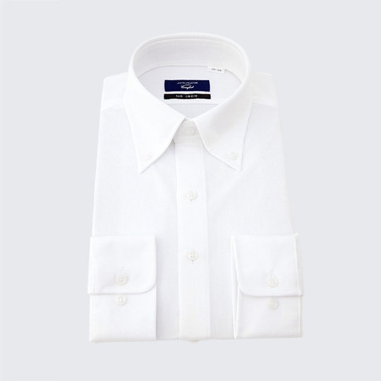 ボタンダウンカラーワイシャツ/ホワイト×ドビーストライプ/ULTRA MOVE