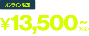 オンライン限定 4枚セットで¥13,500(税込)〜
