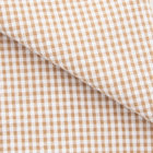 【stanley blacker new york】【長袖】シアサッカーギンガムチェックカッタウェイシャツ/ベージュ カラーチップ