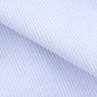 【JOHN PEARSE White】【ノーアイロン】ボタンダウンドレスワイシャツ/ブルー×ストライプ/釦付糸：ネイビー/ULTRA MOVE/ニット素材 カラーチップ