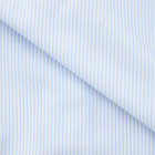 【FREEZETECH 氷撃：酷暑対策シャツ】【Donato Vinci Italy Uomo】【STYLISH】ボタンダウンカラーワイシャツ/ホワイト×ブルーストライプ/襟袖裏別布/ULTRA MOVE/ノーアイロン・ストレッチ・高通気性 カラーチップ