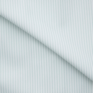 【FREEZETECH 氷撃：酷暑対策シャツ】【Donato Vinci Italy Uomo】【STYLISH】ボタンダウンカラーワイシャツ/ホワイト×グリーンストライプ/襟袖裏別布/ULTRA MOVE/ノーアイロン・ストレッチ・高通気性