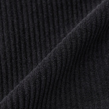 【JOHN PEARSE comfort navy】【秋冬】ワンタックパンツ/ ブラック×コーデュロイ / ウエストムーブ仕様 /ウォッシャブル ※裾上げ必要