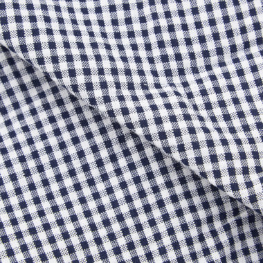 【stanley blacker new york】【長袖】シアサッカーギンガムチェックカッタウェイシャツ/ネイビー