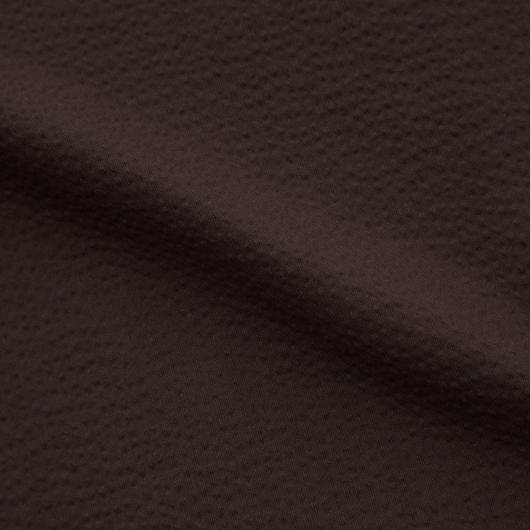 ＪＰコンフォート ネイビー 【半袖】【JOHN PEARSE comfort navy】ホリゾンタルワイドビズポロシャツ プルオーバータイプ/ブラウン×シアサッカー 茶中間