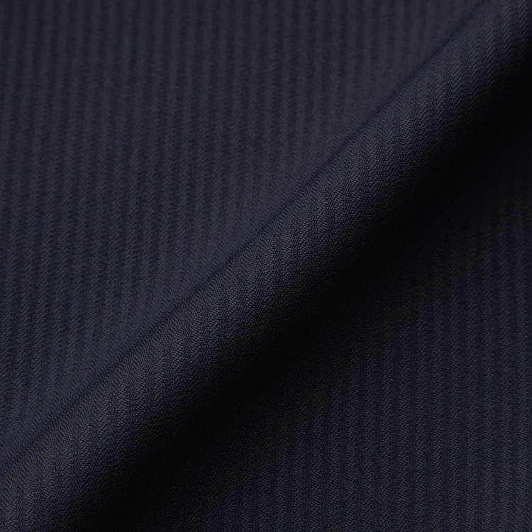 ハイスペックモーション 【HIGH SPEC MOTION】【年間】2釦シングルスーツ 0タック/ネイビー×シャドーストライプ/パンツウォシャブル/※裾上げ必要 紺濃色