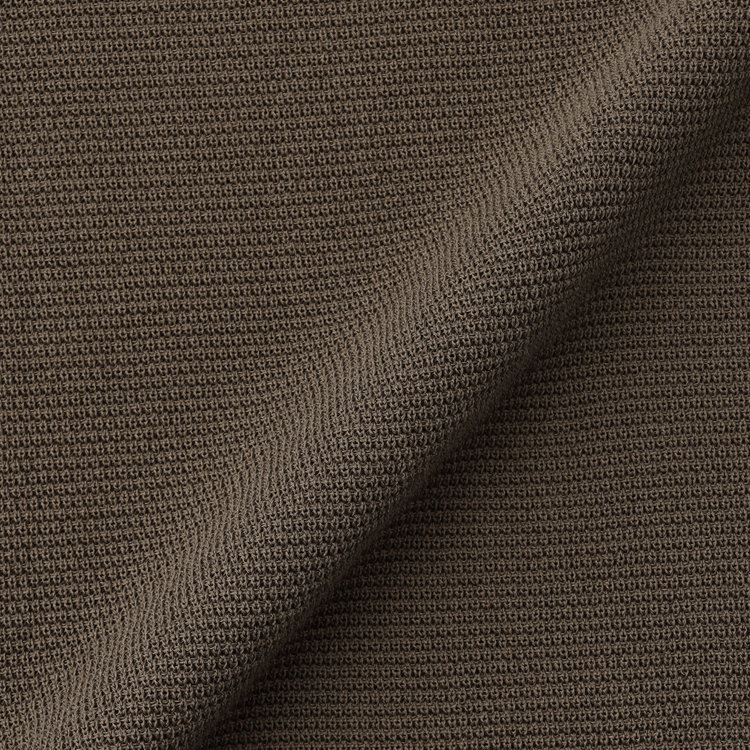 スタンリーブラッカ 【stanley blacker new york】【半袖】ガーターニットポロ/ブラウン 茶中間