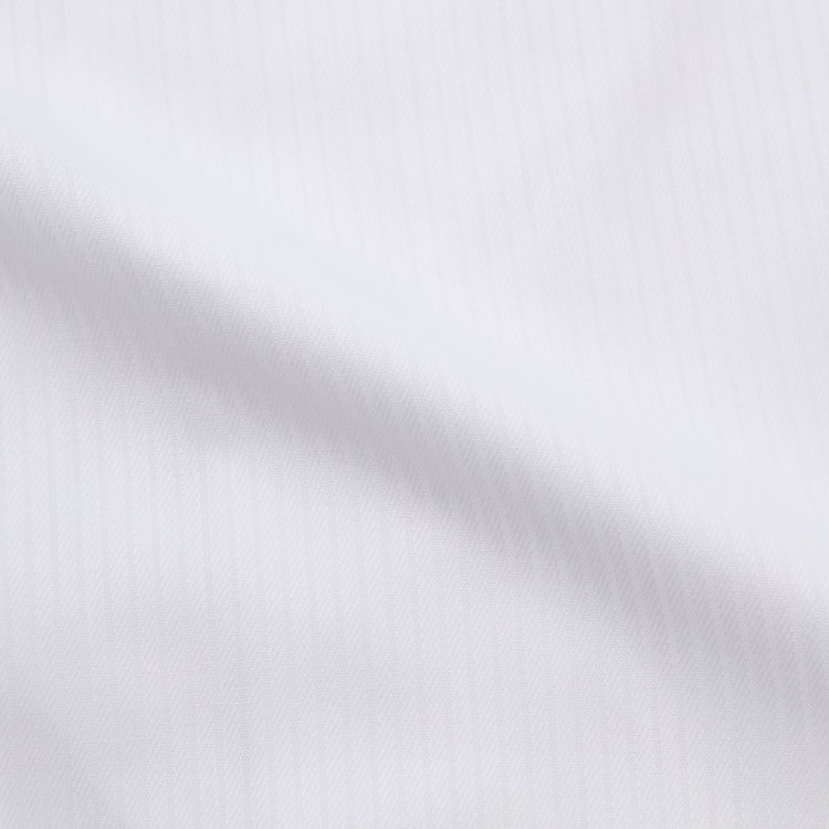 ジョンピアース 【JOHN PEARSE White】【形態安定】ワイドカラードレスシャツ/ホワイト×ドビーストライプ/Oil guard 白