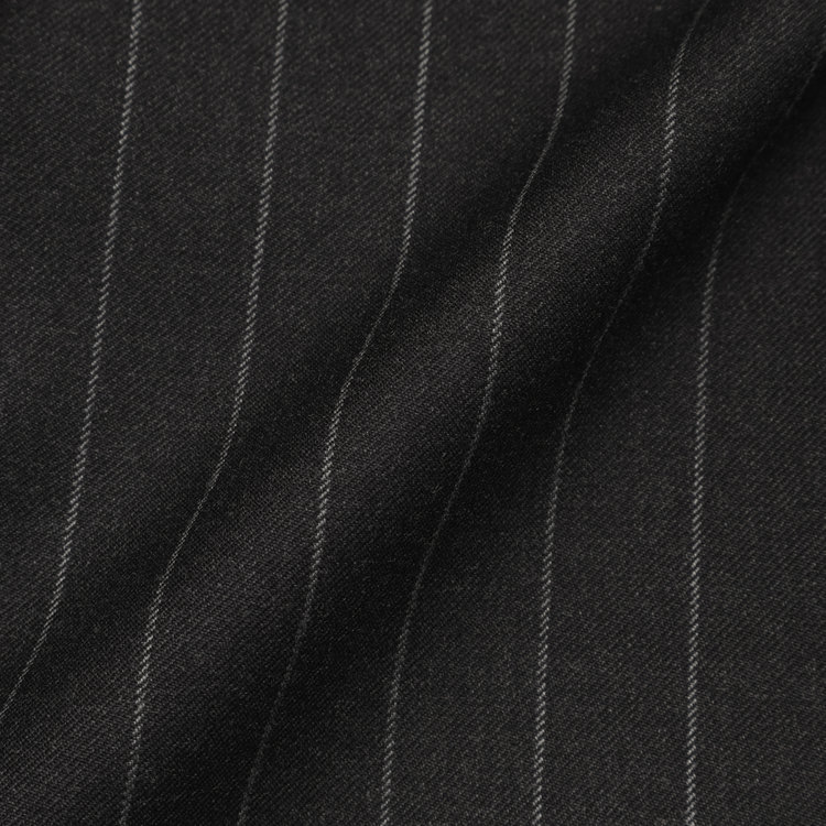 ドナートヴィンチ 【Donato Vinci Italy CLASSICO】【秋冬】2釦シングルスーツ 2タック/グレー×ストライプ/REAL NAVY COLLECTION/CANONICO 1663 fabric made in italy/※裾上げ必要 グレー濃色