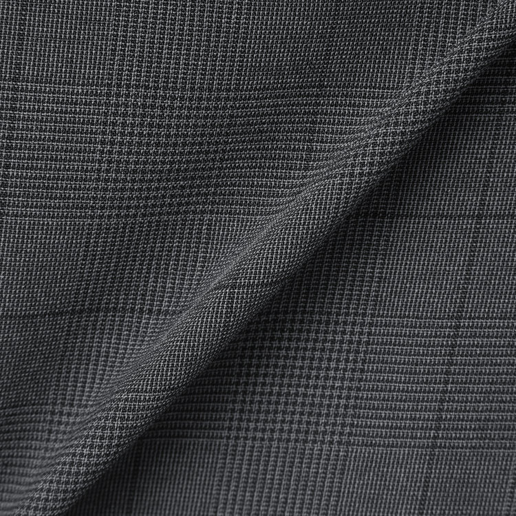 ジョンピアース 【発送在庫あり】【ファブリーズ認定！抗菌消臭加工】【JOHN PEARSE White】【春夏】1タックパンツ/グレー×グレンチェック/ULTRA MOVE/ウエストムーブ仕様/※裾上げ必要 グレー中間