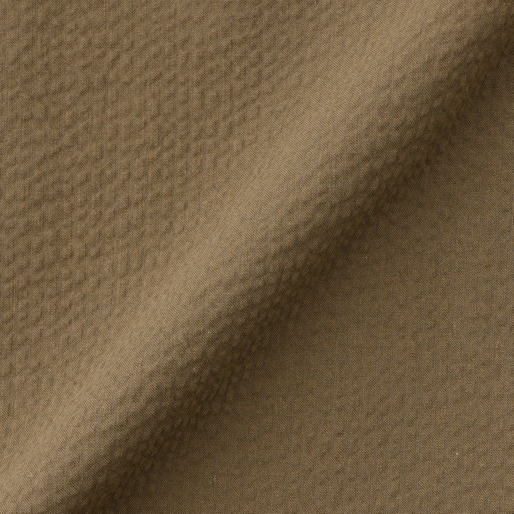 スタンリーブラッカ 【stanley blacker new york】【半袖】シアサッカーツーウェイシャツ/ブラウン 茶中間