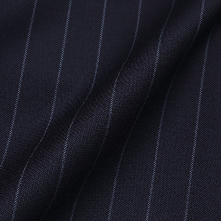 ドナートヴィンチ 【Donato Vinci Italy CLASSICO】【秋冬】2釦シングルスーツ 2タック/ネイビー×ストライプ/REAL NAVY COLLECTION/CANONICO 1663 fabric made in italy/※裾上げ必要 紺中間