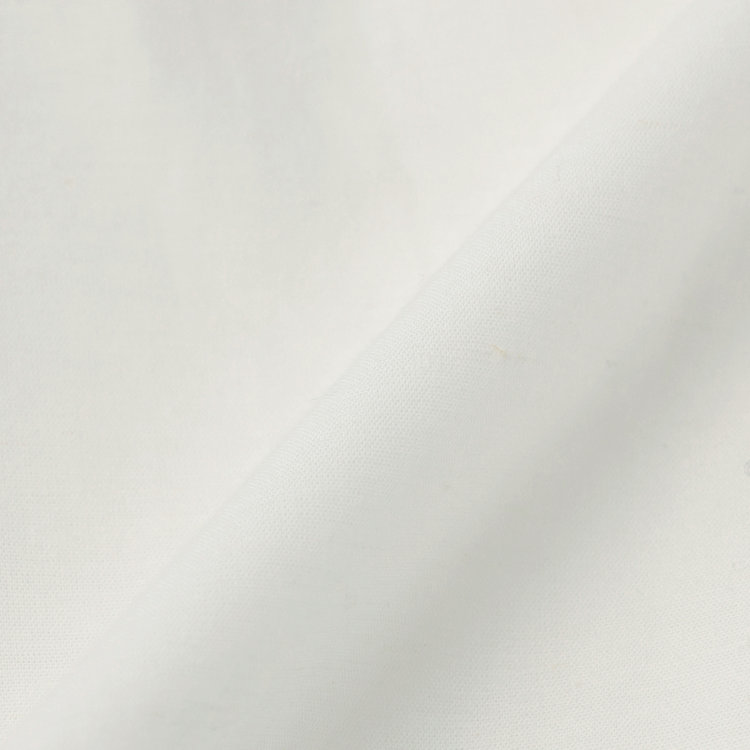 スタンリーブラッカ 【stanley blacker new york】【長袖】リネンブレンドバンドカラーシャツ/ホワイト 白