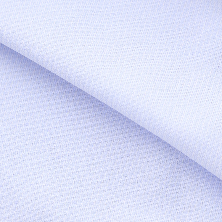 ジョンピアース 【JOHN PEARSE White】【ノーアイロン】ボタンダウンドレスワイシャツ/ブルー×ドビーツイル/釦付糸：ネイビー/ULTRA MOVE/ニット素材 青濃色