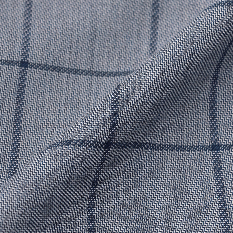 スタンリーブラッカ 【stanley blacker new york】【春夏】2釦ジャケット/グレー×ウィンドペン グレー淡色