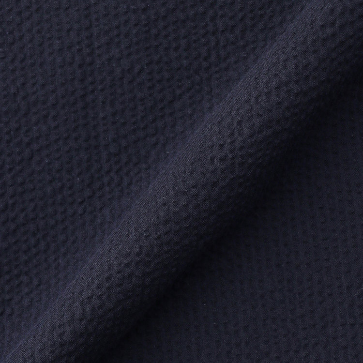 スタンリーブラッカ 【stanley blacker new york】【半袖】シアサッカーツーウェイシャツ/ネイビー 紺中間