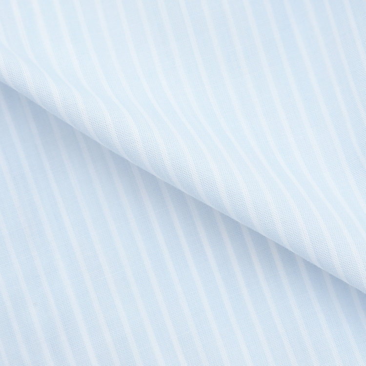 ＤＵＫＥ ＭＯＲＧＡ 【形態安定】ボタンダウンワイシャツ/ブルー×ホワイトストライプ 紺淡色