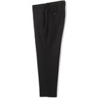 【UWS】【年間】ビジカジセットアップ 0タックパンツ/ブラック×メランジ調/ウォッシャブル /ストレッチ ※裾上げ済み仕様