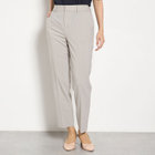 【Diana】【春夏】テーパードパンツ/グレー×しわ加工麻調合繊/ウォッシャブル＆ストレッチ