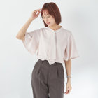 【NATURAL BEAUTY】フレアスリーブボウタイブラウス/ピンク