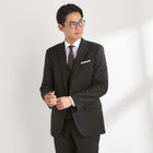 【JOHN PEARSE Black SELECT LINE】【年間】スリーピース2釦シングル0タックスーツ/ブラック/※裾上げ必要