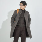 【レギュラーフィット】【秋冬】ショートスタンドカラーコート/ブラウン