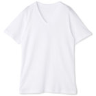 【HOTMOVE】Vネック半袖Tシャツ(ホワイト系・無地)