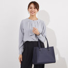 【NATURAL BEAUTY】ボウタイブラウス/ブルーグレー