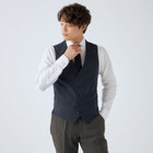 【JOHN PEARSE comfort】【秋冬】リバーシブルジレ(ベスト)/ネイビー＆グレー