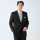 【JASLEY】【秋冬】濃染加工/2釦シングルフォーマルスーツ 1タックパンツ/生活撥水加工/アジャスター付/※裾上げ必要