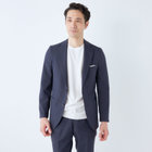 【JOHN PEARSE comfort】【春夏】2釦シングルスーツ ショートタック/ネイビー/パッチポケット/ウエストシャーリング仕様/※パンツ裾上げ済み仕様