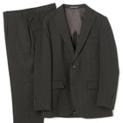 【JOHN PEARSE comfort Navy】【TAKE OUT SUITS】【秋冬】2釦シングルジャケット 0タックパンツ /チャコールグレー /ビジカジスーツ /ウエストシャーリング ※裾上げ済仕様