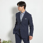 【stanley blacker new york】【春夏】3釦段返りジャケット/ネイビー×スラブ