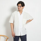 【stanley blacker new york】【半袖】コットンリネンシャツ/ホワイト