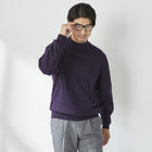 【stanley blacker new york】【長袖】モックネックニット/パープル
