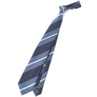 【JOHN PEARSE White】ウォッシャブル/ストライプ柄ネクタイ/8.0㎝幅/ネイビー×ホワイト