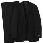 【JOHN PEARSE Black SELECT LINE】【年間】スリーピース2釦シングル0タックスーツ/ブラック/※裾上げ必要