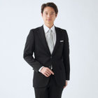 【Donato Vinci Italy UOMO】【秋冬】カシミヤシルクブレンド濃染加工/2釦シングルフォーマルスーツ 0タックパンツ/防虫加工/導電性繊維/アジャスター付き/※裾上げ必要