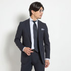 【JOHN PEARSE comfort】【春夏】2釦シングルスーツ ショートタック/ネイビー×チェック/REAL NAVY/NEW ZEALAND WOOL/SHOWER CLEAN/SustainaBee Wool/※裾上げ必要