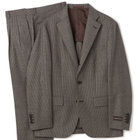 【Donato Vinci Italy CLASSICO】【秋冬】3釦段返りスーツ 2タック/ブラウン×ハウンドトゥース/REAL BROWN COLLECTION/NEW ZEALAND LIMITED WOOL/※裾上げ必要