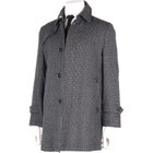 ステンカラー】ウールコート/グレー×チェック（294402-51-22-7_P