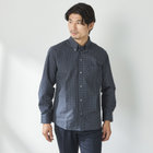 【stanley blacker new york】【長袖】チェックボタンダウンシャツ/ネイビー