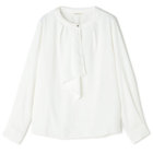 【NATURAL BEAUTY】ボウタイブラウス/ホワイト