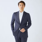 【WEB限定/OUTLET/汚れ・キズ等有】【JOHN PEARSE comfort navy】【春夏】機能性ポリエステル素材 2釦シングルジャケット/ネイビー/ULTRA MOVE/RIRANCHA/ウォッシャブル
