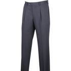 【WEB限定/OUTLET/汚れ・キズ等有】【JOHN PEARSE comfort】【年間】コットンブレンド 1タックテーパードスラックス/ネイビー×ソリッド/ウォッシャブル/ストレッチ