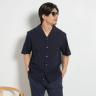 【stanley blacker new york】【半袖】シアサッカーツーウェイシャツ/ネイビー