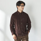  【stanley blacker new york】【長袖】コーデュロイボタンダウンシャツ/ブラウン