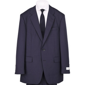 Unpressure】【秋冬】2釦シングルスーツ 0タック/ネイビー×ストライプ